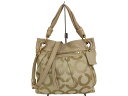 COACH コーチ シグネチャー 2wayハンドバッグ ショルダーバッグ 13420 キャンバス レザー ベージュ 斜め掛け レディース ユニセックス 人気 ブ...