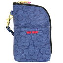 MARY QUANT マリークワント ミニポーチ リップポーチ 小物入れ ブルー デイジー柄 レディース 定番 人気 ギフト プレゼント包装可【中古】松前R56...