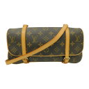 【廃番】LOUIS VUITTON ルイ・ヴィトン マレル M51157 モノグラムキャンバス ショルダーバッグ ブラウン系 ダブルバックル開閉式 薄型 レディ...