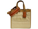 COACH コーチ フィールド トート ウィズ カラーブロック キルティング アンド コーチ バッジ C6847 アイボリー ブラウン系 レザー 2wayバッグ...