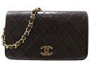 【箱・ギャラ・布袋あり】CHANEL シャネル マトラッセチェーンショルダーバッグ A03571 ブラック×ゴールド 斜めがけ ココマーク ラムスキン レディー...