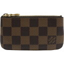 【未使用品・箱・布袋あり】LOUIS VUITTON ルイ・ヴィトン ポシェット・クレ N62658 ダミエ・エベヌ キャンバス ブラウン 茶色 カードキーケー...
