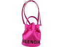 【ショルダーストラップ付き】BALENCIAGA バレンシアガ ウィール ドローストロング バケットXS 619458 ナイロン 2WAYショルダーバッグ ハン...