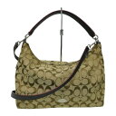 COACH コーチ 2WAYショルダーバッグ F36716 ハンドバッグ ブラウン ベージュ ワインレッド シルバー金具 ショルダー紐調節可 レディース ギフト プレゼント包装可【中古】新居浜店(4)