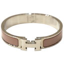 HERMES エルメス クリック・クラックPM バングル ブレスレット レディース ジュエリー ピンク×シルバー ピンク系 アクセサリー 小物 プレゼント包装 ...