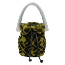 FENDI フェンディ モントレゾール2WAYショルダー ブラウンシープスキン 8BS010 ミニバケットバッグ ズッカ柄 Fロゴチャーム ゴールド金具 レデ...