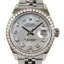 【オーバーホール・ポリッシュ済】ROLEX ロレックス デイトジャスト 279384RBR 自動巻き デイト ランダム 2019年 WG SS ホワイトゴールド...