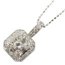 K18WG ダイヤデザイントップネックレス ホワイトゴールド ダイヤモンド 0.75ct 約40cm 3g ジュエリー アクセサリー レディース ギフト プレゼント包装可【中古】松前R56号店