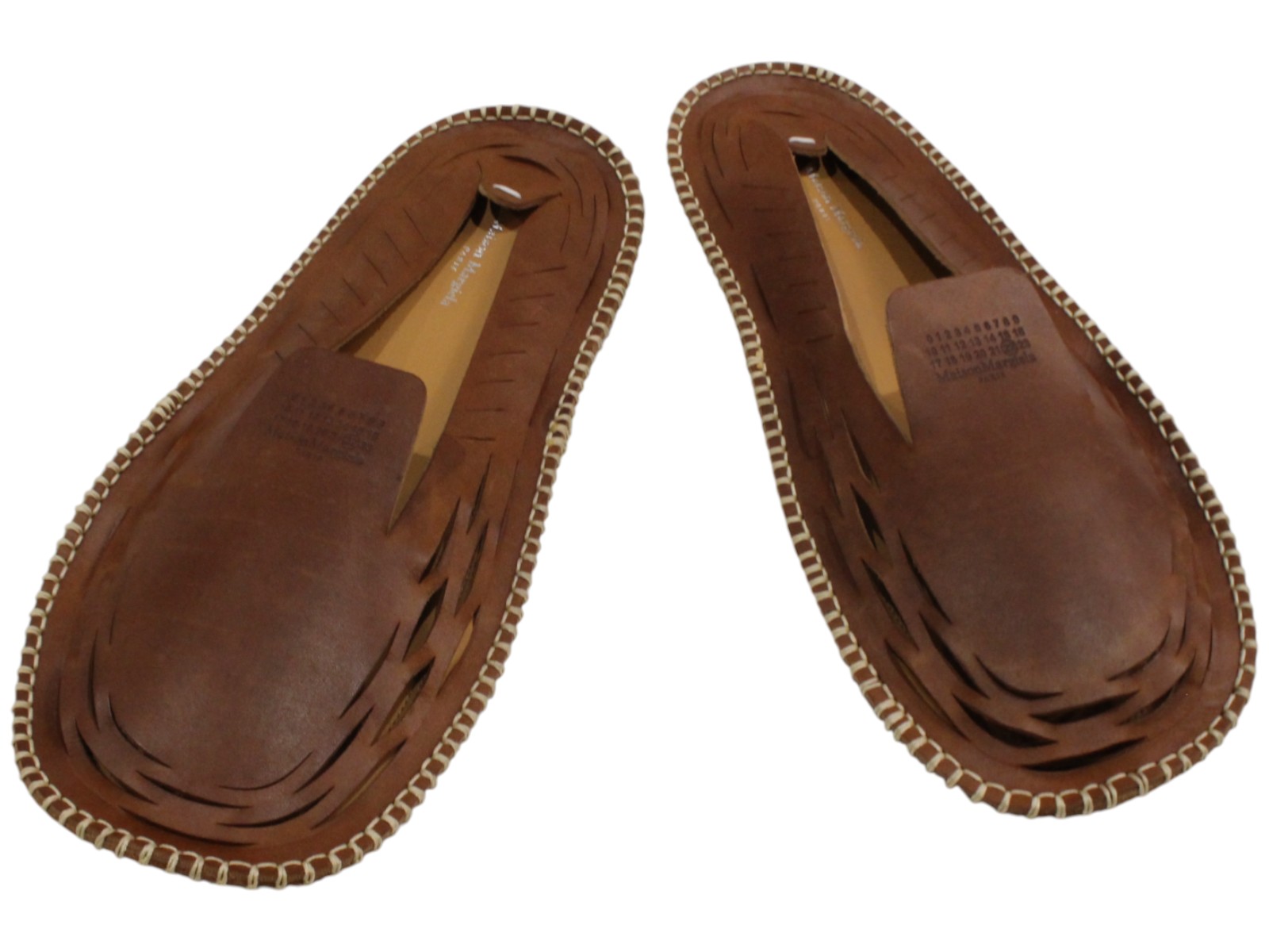 【特上品・箱・布袋あり】Maison Margiela メゾン・マルジェラ レザースリッポン S58WR0102 40 Sサイズ 約25cm ブラウン レザー ...