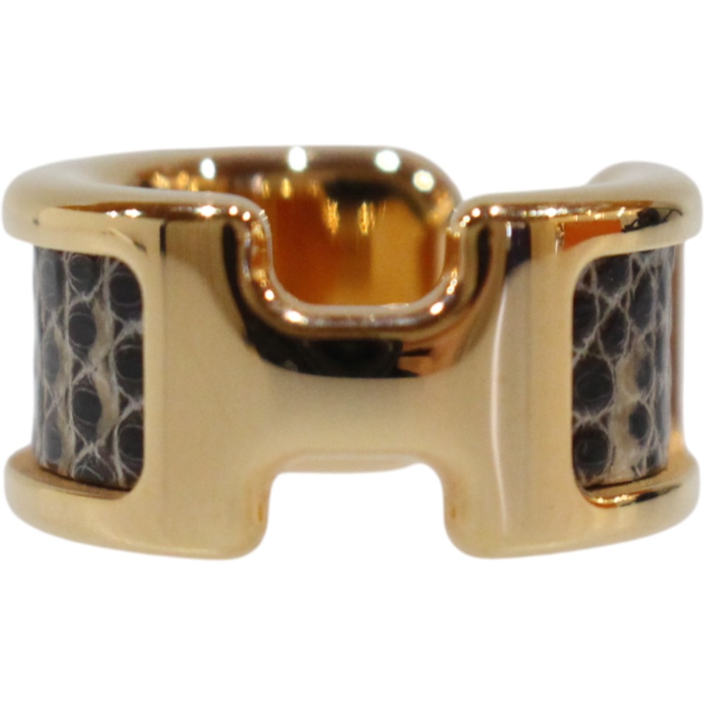 【箱・布袋あり】HERMES エルメス イヤーカフ オランプPM ゴールド×ブラック アクセサリー ジュエリー ユニセックス メンズ ウィメンズ レディース ギ...