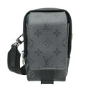 【箱・布袋付】LOUIS VUITTON ルイ・ヴィトン ダブル・フォンポーチ M81321 モノグラム・エクリプス リバース ブラック×グレー ショルダーバッ...
