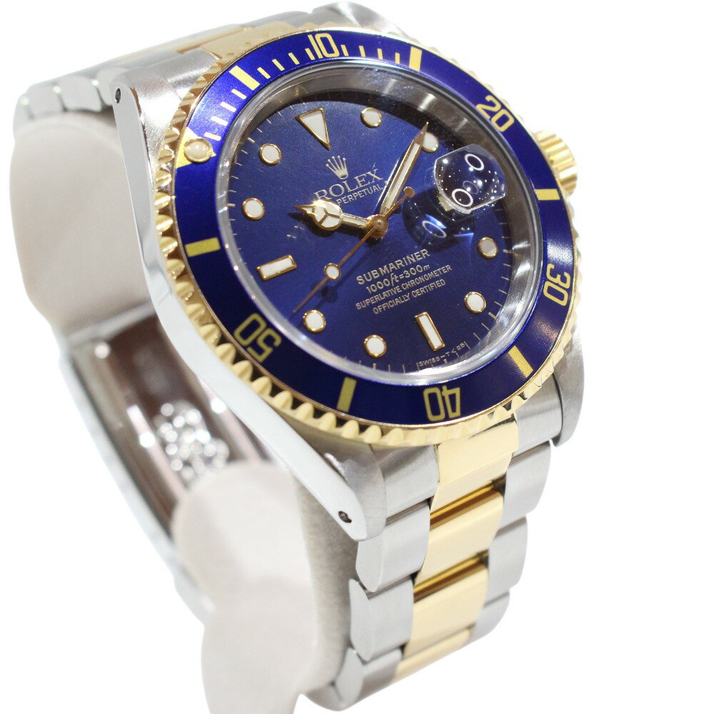 【箱あり】ROLEX　ロレックス　サブマリーナーデイト　16613　自動巻き　デイト　2025年　YG　SS　コンビ　青サブ　ブルー　イエローゴールド　メンズ　腕時計　ウォッチ　プレゼント包装　ギフト【中古】松山久万ノ台店