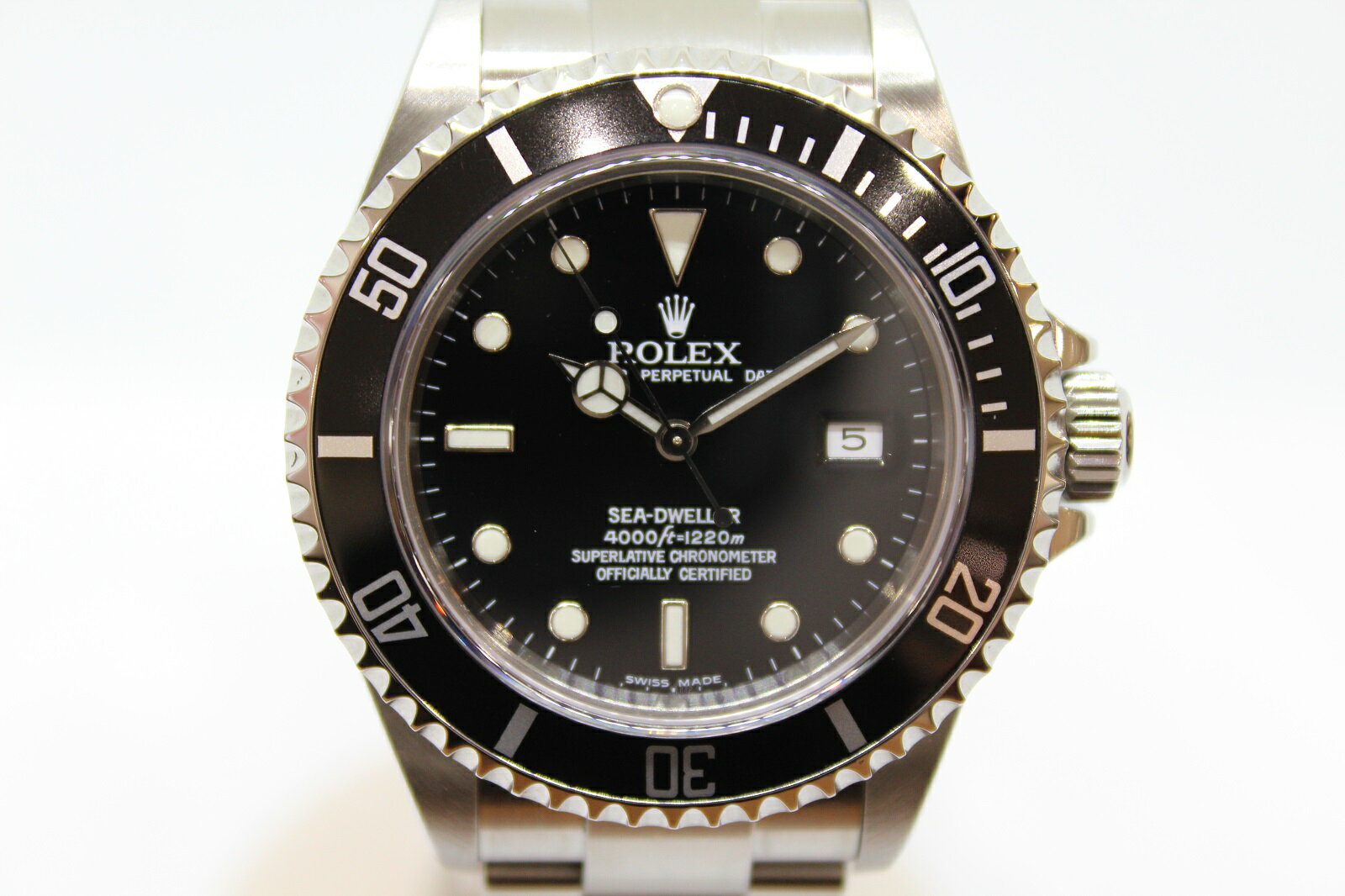 ROLEX　ロレックス　シードゥエラー　16600　F番　SS　ブラック　1220m防水　メンズ　腕時計【中古】