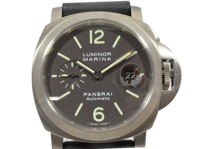 O.PANERAI　オフィチーネパネライ　PAM00240　ルミノールマリーナ　ブラック文字盤　チタ ...