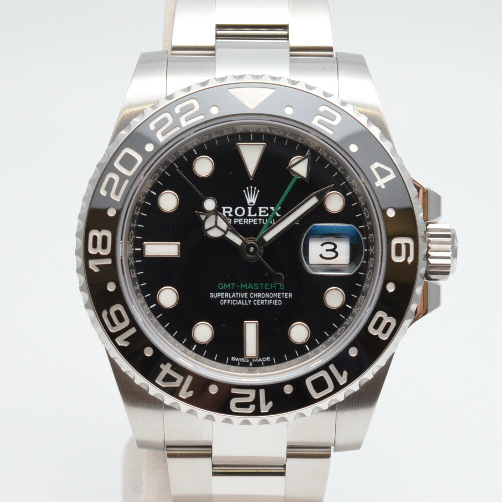 ROLEX　116710LN　GMTマスター2　2017年12月国内記載　ブラックベゼル　ランダム番　OH・仕上げ済　【中古】