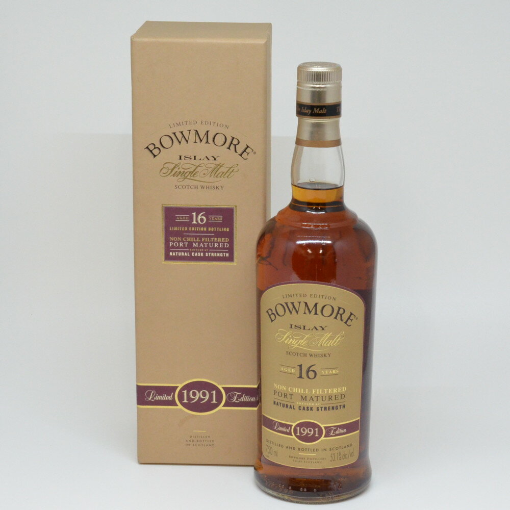 BWNORE16年PORT MATURED Limited Edition 1991　ボウモア16年ポートマチュアード リミテッド エディション 1991　スコッチウイスキー　750ml　【中古】