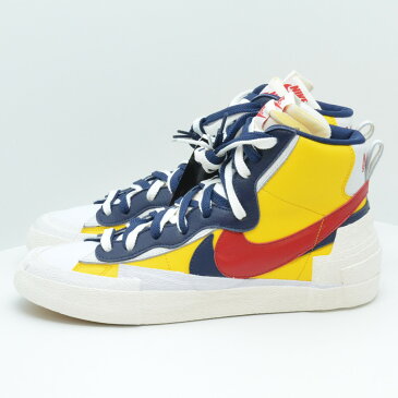 NIKE×sacai　ナイキ×サカイ　BV0072-700　BLAZER　MID　イエロー/ネイビー/レッド　メンズ　スニ—カー　28cm　未使用【中古】