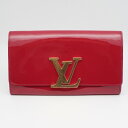 LOUIS VUITTON　ルイ・ヴィトン　M61317　ポルトフォイユ・ルイーズ　ヴェルニ　ローズアンディアン　レッド系　長財布　ゴールド金具　折り財布　エナメル　パテント　レディース財布　【中古】