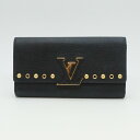 LOUIS VUITTON　ルイヴィトン　M62764　ポルトフォイユ・カプシーヌ　長財布　レディース　メンズ　ブラック/ゴールド　ウォレット【中古】