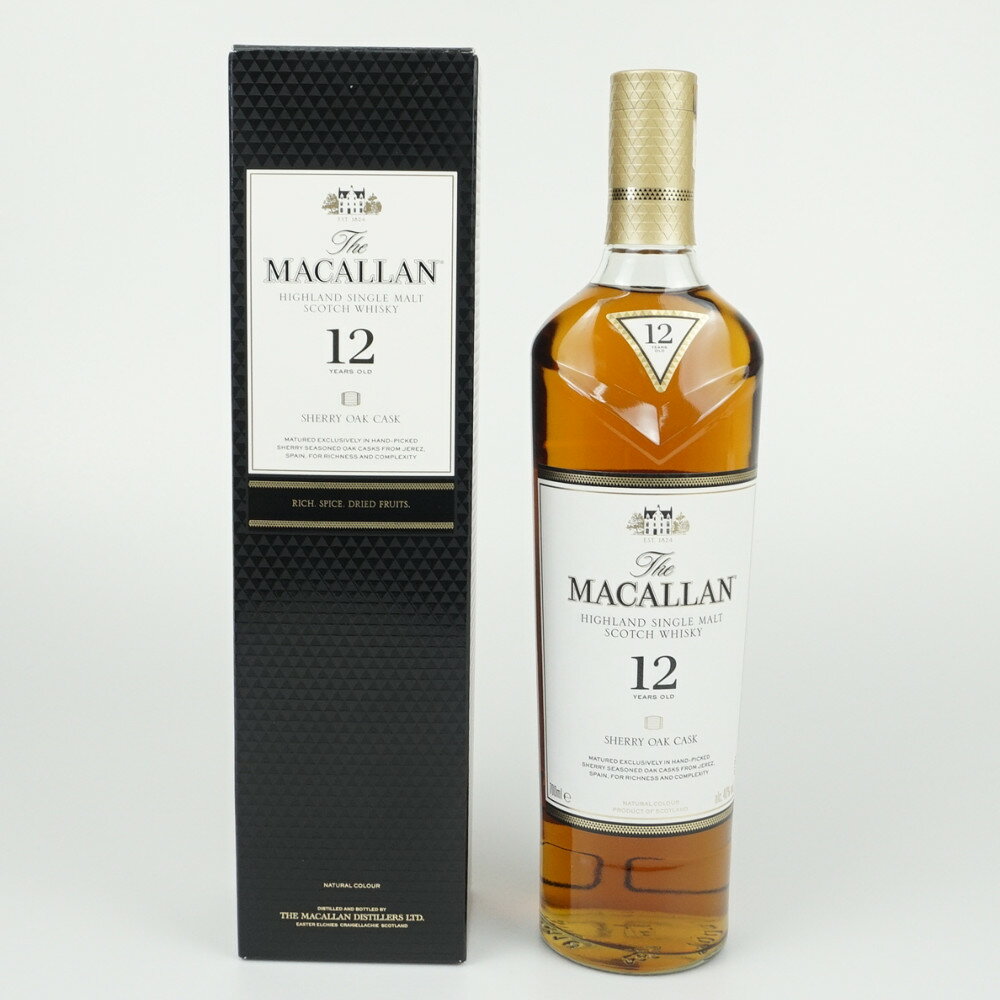 MACALLAN　12年　SHERRY　OAK　CASK　マッカラン　シェリーオークカスク　ウイスキー　スコッチ　モルト　アルコール40度　容量700ml　スコットランド　未開栓　【中古】