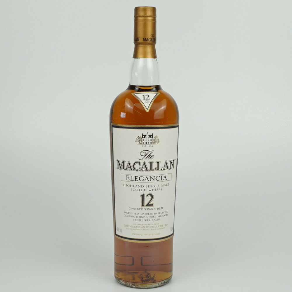 MACALLAN ELEGANCIA 12年　マッカラン　エレガンシア　ウイスキー　スコッチ　アルコール40度　容量1000ml　スコットランド　箱　酒未開栓　【中古】