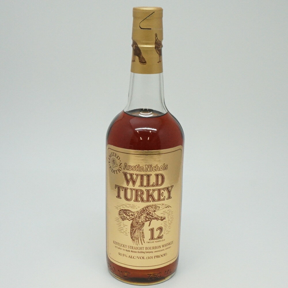 WILD TURKEY 12年　ワイルドターキー　ウィスキー　バーボン　アメリカ　アルコール度数50.5度　容量750ml　未開栓　【中古】