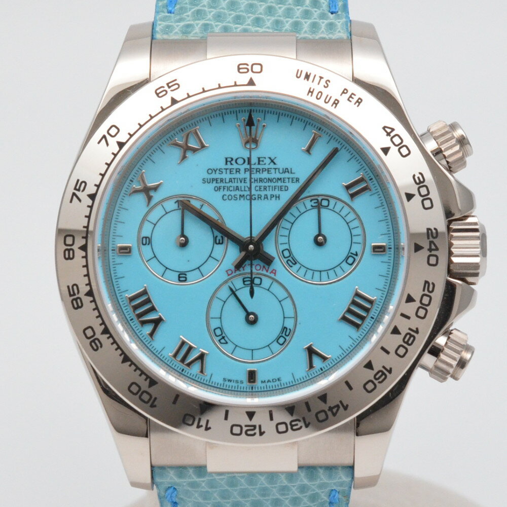 ROLEX　ロレックス　116519　デイトナビーチ　P番(2000年頃製造)　ターコイズブルー　青　自動巻き　オートマチック　40mm　クロノグラフ　ラグジュアリーウォッチ　メンズ時計　腕時計　【中古】