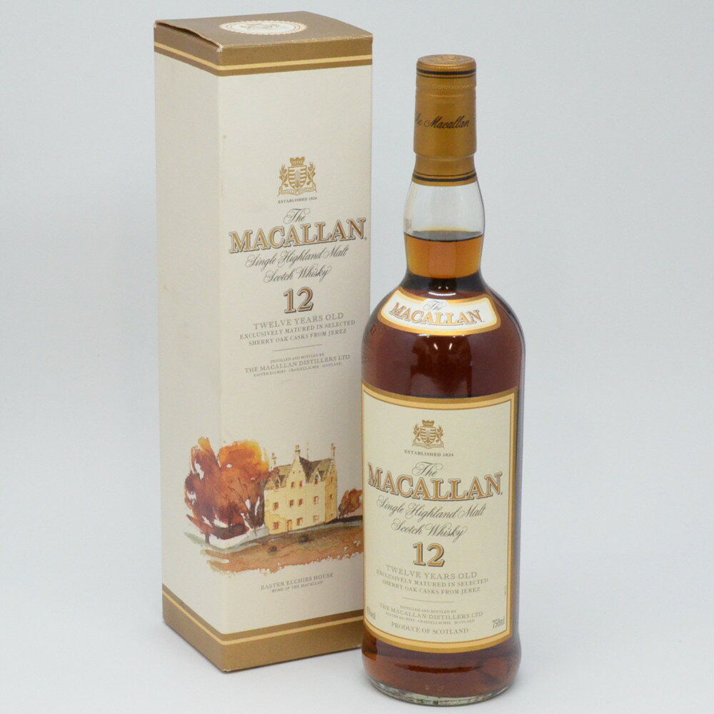 MACALLAN マッカラン 12年　旧ラベル　ウイスキー　スコットランド　スコッチウイスキー　アルコール度数43度　容量750ml　酒　未開栓　【中古】