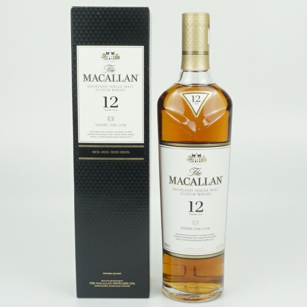 MACALLAN　12年　SHERRY　OAK　CASK　マッカラン　シェリーオークカスク　ウイスキー　スコッチ　モルト　アルコール40度　容量700ml　スコットランド　未開栓　【中古】