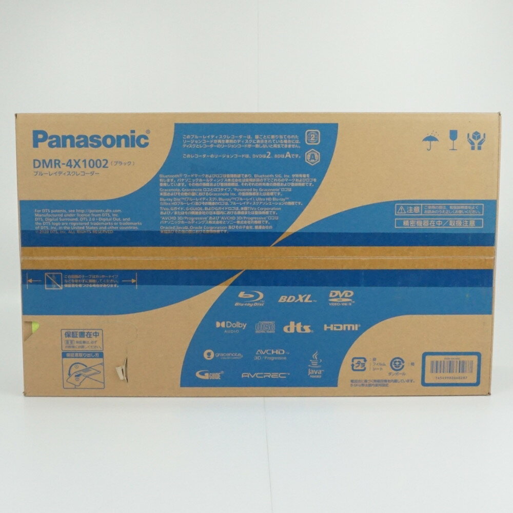 Panasonic　パナソニック　DMR-4X1002　ブルーレイディスクレコーダー　10TB　4Kチューナー内蔵 全自動ディーガ　2022年春モデル未使用品　家電　【中古】