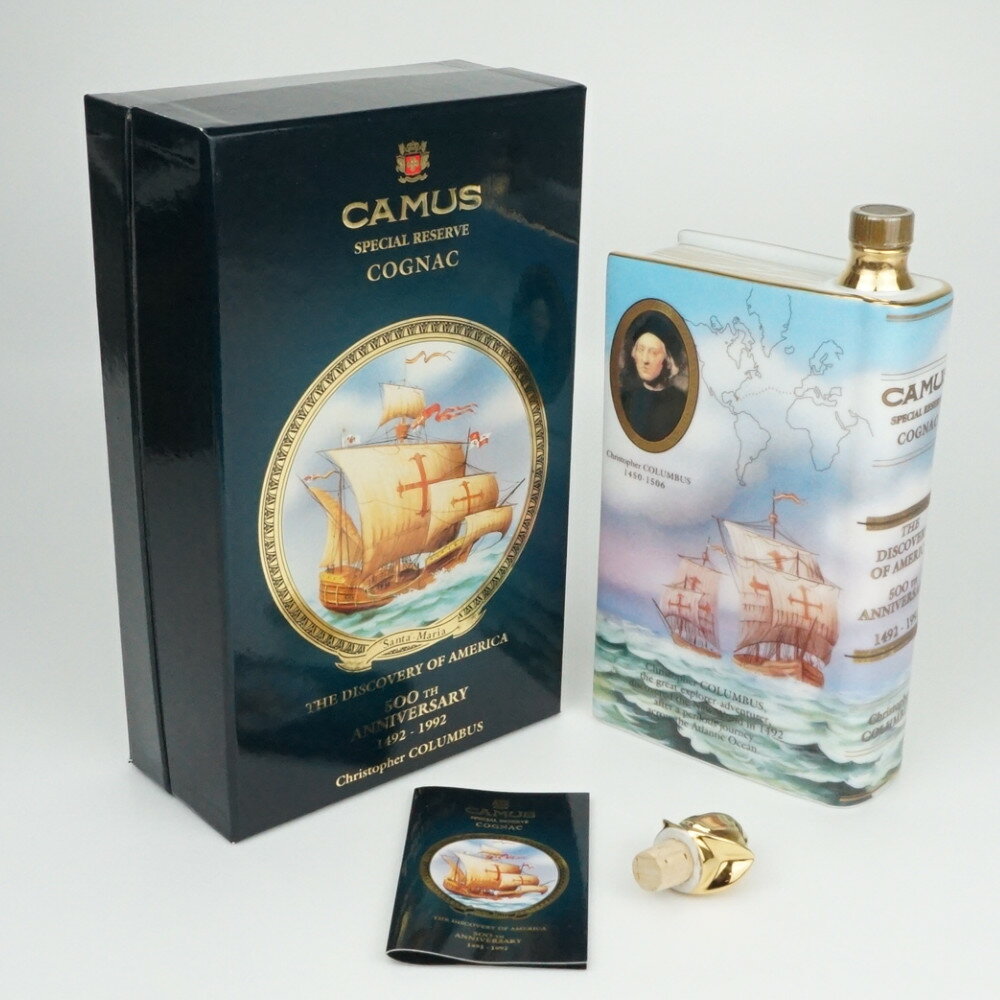 商品番号 1-240002034018 ブランド - 型番 - 商品名 CAMUS BOOK THE DISCOVERY OF AMERICA 500th ANNIVERSARY カミュ ブック アメリカ大陸発見500周年記念 原産国 フランス アルコール分 40度 容量 700ml 付属品 箱　替栓 商品説明 ◆未開栓のお品物です。 ◆キャップ保護ラベルに若干のスレがございます。 ◆瓶に若干の小キズ、スレがございます。 ◆店頭にて同時販売中となります。ご了承ください。 状態 USED-B 注意事項 ※デジタルカメラにて撮影のため実際の商品と色・質感等が若干異なる場合があ り ます。 ※ご購入いただいた際には、生年月日の記載をお願い致します。生年月日のご連絡、確認が取れない場合は、商品の発送をお断りさせていただく場合がございま す。 ※保管品、未開栓の商品のため、ラベル・ボトルのキズ・汚れ、コルクの劣化、自然蒸発による液面低下、沈殿物などがあること、中身の品質保証が出来かねる ことにご理解いただきますようお願いいたします。 ※上記の内容をご理解いただけないお客様は、ご購入をお控えいただきますようお願い申し上げます。 ※商品の取扱いには細心の注意を払っておりますが、実店舗で同時販売を行っている関係上、微細なキズ、汚れ等に関しましてはご容赦賜りますようお願い申し 上げます。 酒類販売管理者標識 販売場の名称：質屋かんてい局　盛岡店 販売場の所在地：岩手県盛岡市本宮六丁目32番30号 酒類販売管理者の氏名：藤本　猛 酒類販売管理研修受講年月日：令和5年10月3日 次回研修の受講期限：令和8年10月2日 研修実施団体名：（一社）日本フランチャイズチェーン協会 ※20歳未 満の飲酒は法律により固く禁じられております。 ※20歳未満への酒類の販売はお断りいたしております。(代理購入も同様にお断りいたします) 商品に関する問い合わせ先 かんてい局盛岡店 TEL:019-601-3171 NEW 新品 SS お客様から買取した未使用の状態の商品 USED S お客様から買い取りし、数回使用程度の傷はほぼない商品 USED SA 使用感が極めて少ない美品、もしくはメンテナンス済みの商品 USED A 若干の使用感、小傷がある美品 USED AB Aランクの中でも比較的使用感がある商品 USED B 通常の使用感、キズがある商品 USED BC Bランクの中でも使用感、キズがある商品 USED C 使用感、キズの多い商品（ジャンク・訳あり品） 程 度の目安はあくまでも当店の基準となります。他店様 とは同一の基準ではございませんのでご理解ください。　