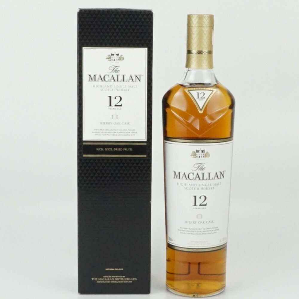 MACALLAN 12年 SHERRY OAK CASK　マッカラン シェリーオークカスク　ウイスキー　スコットランド　スコッチ　モルト　アルコール40度　容量700ml　酒　未開栓　【中古】