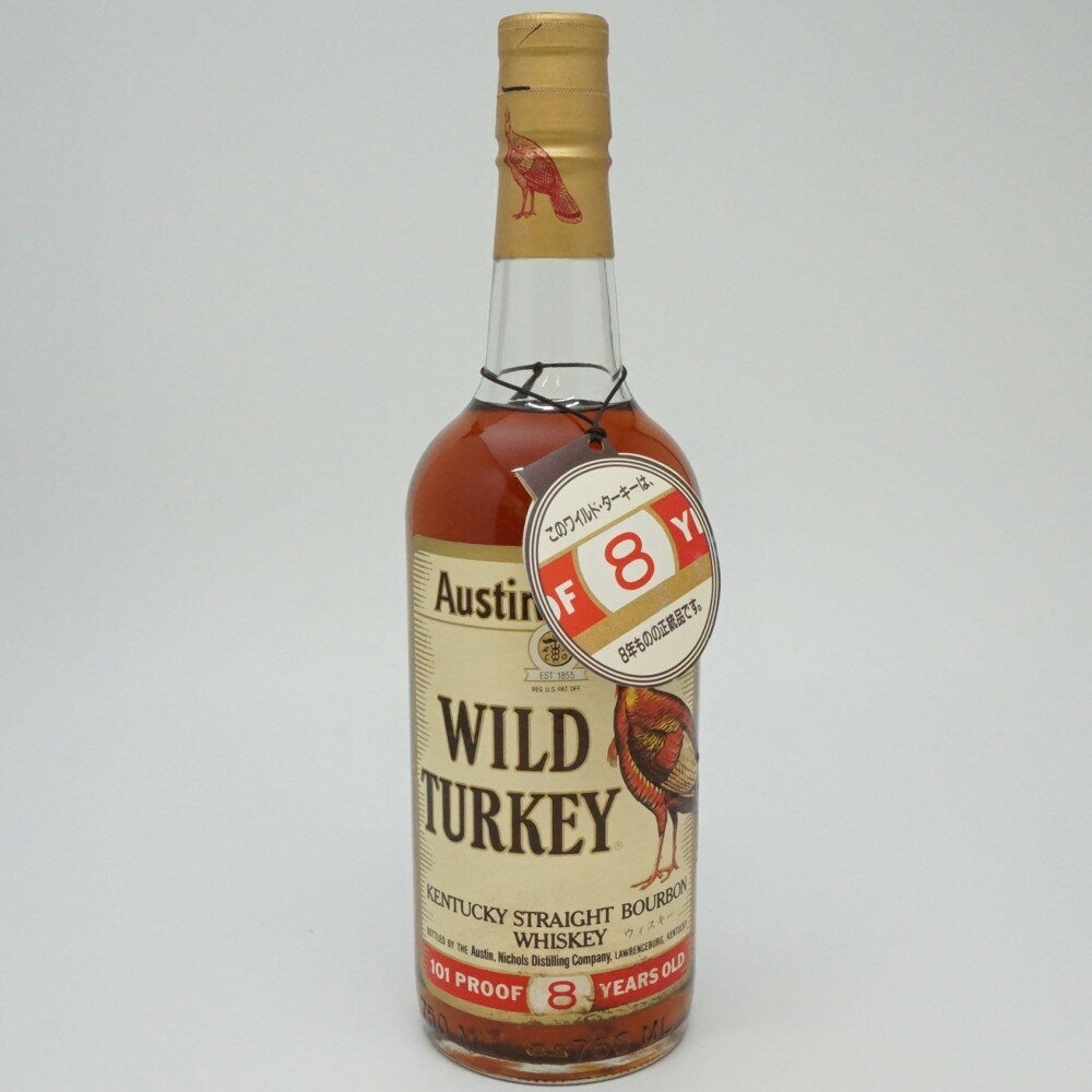 WILD TURKEY 8年　ワイルドターキー　バーボンウイスキー　アメリカ　グレーン　モルト　ストレート　アルコール度数50.5度　容量750ml　酒　未開栓　