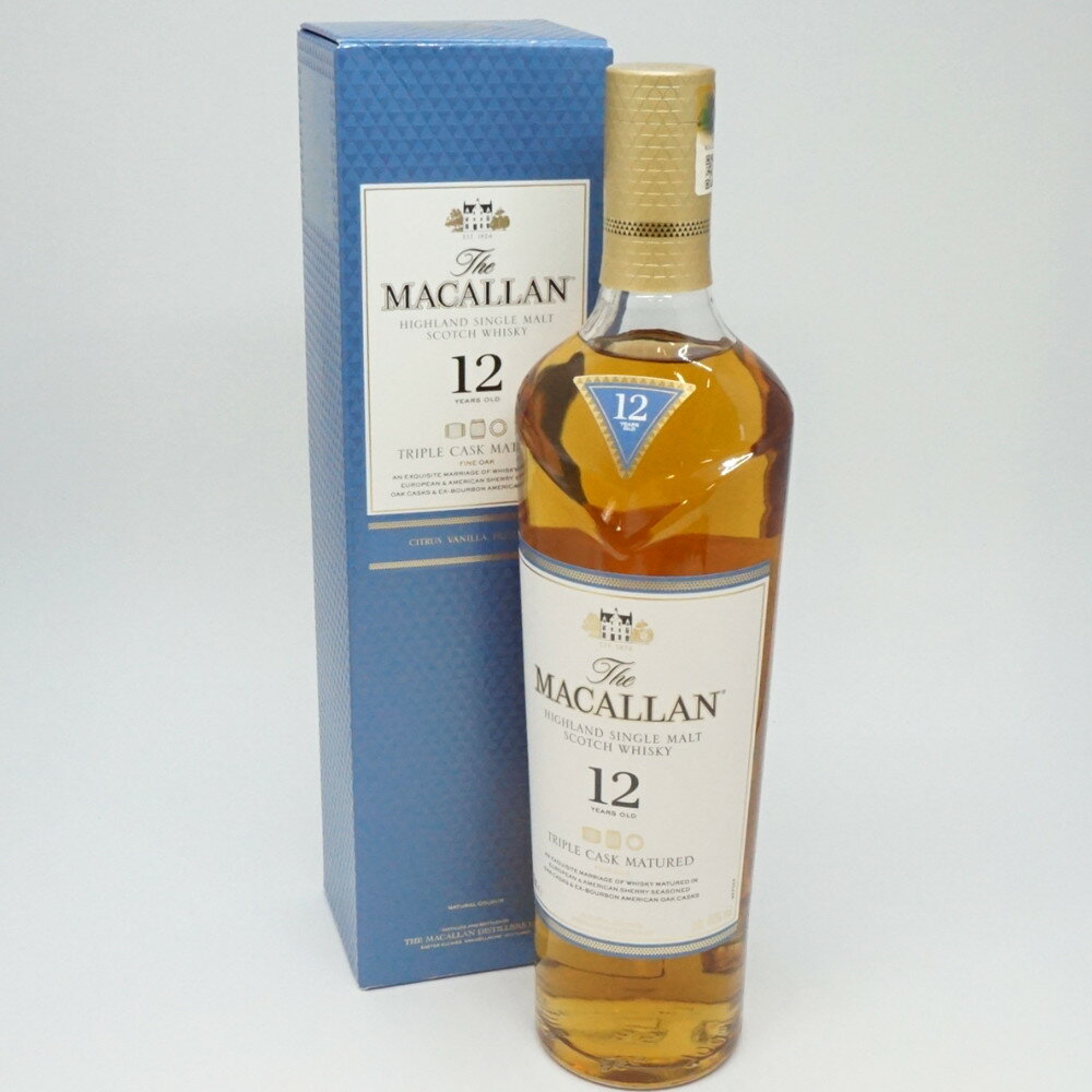 MACALLAN TRIPLE CASK　マッカラン トリプルカスク 12年　アルコール度数40度　700ml　シングルモルト　スコッチウイスキー　イギリス　洋酒　酒　未開栓　【中古】