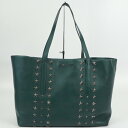 JIMMY CHOO ジミーチュウ PIMLICO ピムリコ スタースタッズトートバッグ グリーン×ガンメタ系スタッズ レザーバッグ 肩掛けバッグ メンズ レデ...