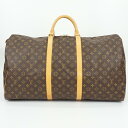 LOUIS VUITTON ルイヴィトン M41422 キーポル60 モノグラム ブラウン ボストンバッグ 旅行バッグ 大容量 レディース メンズ 【中古】