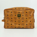 MCM エムシーエム セカンドバッグ キャメル ファスナー開閉式 ゴールド金具 メンズ レディース 【中古】
