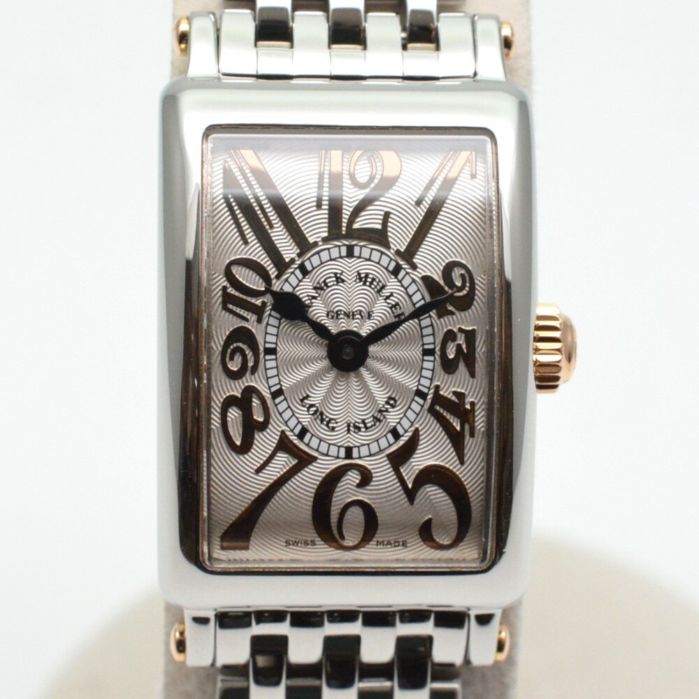 FRANCK MULLER　フランクミュラー　802QZ REL STG　ロングアイランド レリーフ　ホワイト　クォーツ　電池式　17mm　2針　レディース時計　腕時計　【中古】