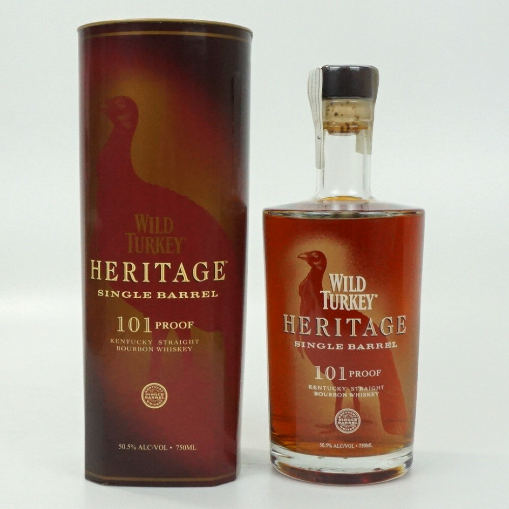 WILD TURKEY HERITAGE SINGLE BARREL　ワイルド ターキー ヘリテージ シングル バレル　バーボン　ストレート　アメリカ　ケンタッキー　アルコール度数50.5度　容量750ml　酒　未開栓　【中古】