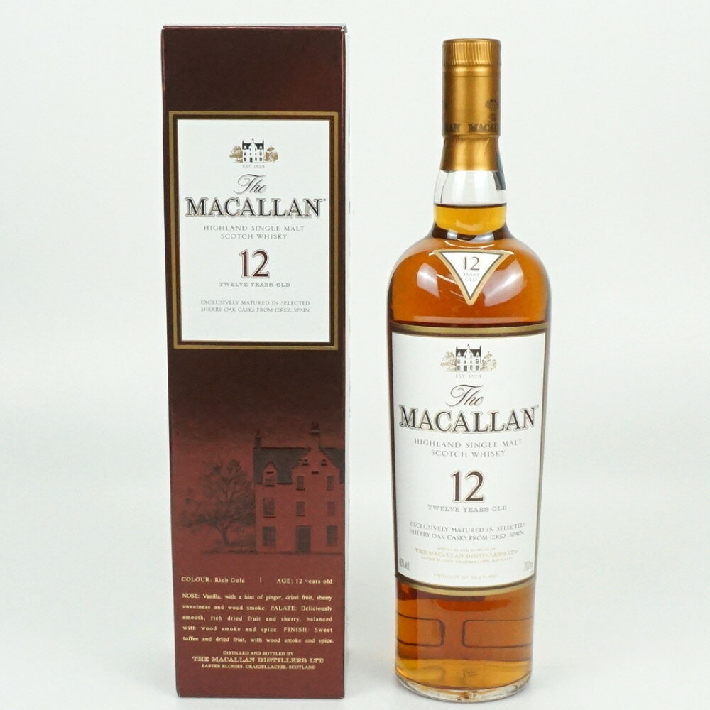 MACALLAN　マッカラン 12年 SHERRY OAK CASKS　シェリーオークカスク 旧ボトル　スコットランド　スコッチ　シングルモルト　アルコール度数40度　容量700ml　酒　未開栓　