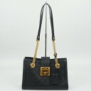 GUCCI グッチ 498156 パドロック チェーンショルダーバッグ ブラック ゴールド金具 GG柄 肩掛けバッグ レディースバッグ 【中古】