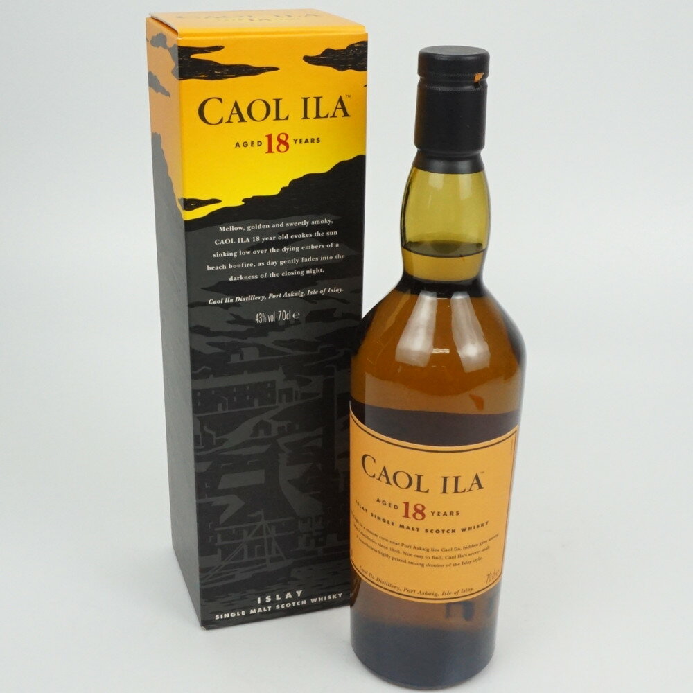 CAOL ILA AGED 18 YEARSカリラ 18年　アルコール43度　700ml　イギリス　スコットランド　カイラ　シングルモルト　洋酒　古酒　箱入り　未開栓　【中古】
