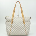 LOUIS VUITTON ルイヴィトン N51262 トータリーMM ダミエ・アズールキャンバス ホワイト 白 トートバッグ ショルダーバッグ レディース 【...