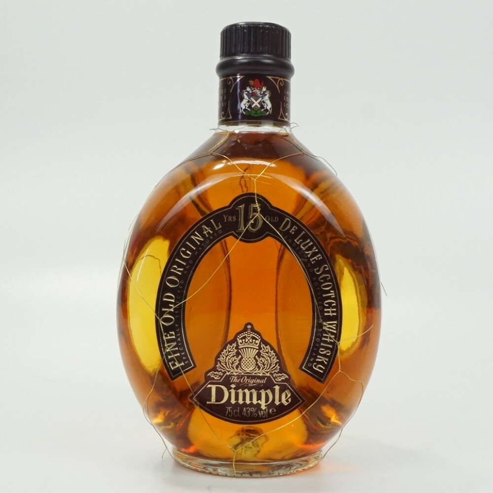 Dimpie 15YEARSOLD　ディンプル 15年　アルコール43度　容量750ml　スコットランド　スコッチウイスキー　オールドボトル　ブレンデット　古酒　洋酒　未開栓　【中古】