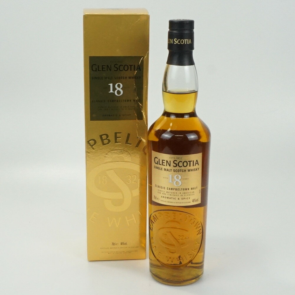 GLEN SCOTIA 18年　グレンスコシア　シングルモルト　アルコール度数46度　容量700ml　酒　未開栓　【中古】