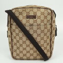 GUCCI グッチ 122754 ショルダーバッグ ベージュ/ブラウン系 ミニバッグ コンパクトバッグ GG柄 斜め掛け 肩掛け メンズ レディース 【中古】