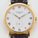 PATEK PHILIPPE パテックフィリップ 3919J-001 カラトラバ K18YG イエローゴールド ブラックレザーベルト 手巻き 33mm メンズ時...
