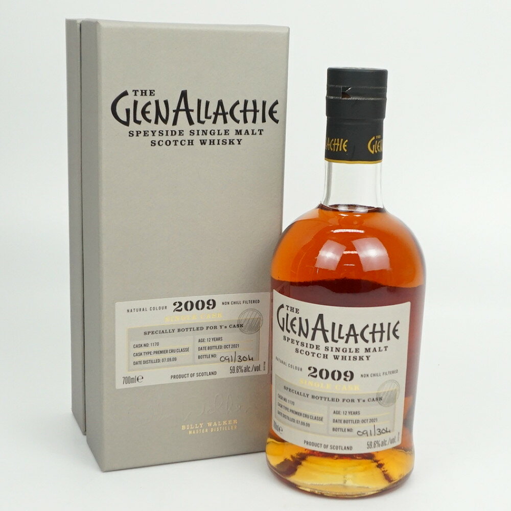 GLENALLACHIE SINGLE CASK 2009　グレンアラヒー　シングルモルト　スコッチウイスキー　スコットランド　アルコール度数59.6度　容量700ml　酒　未開栓　