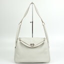 HERMES エルメス リンディ26 トリヨンクレマンス ホワイト系 シルバー金具 □R刻印(2014年製造) ハンドバッグ ショルダー 肩掛け レディース 【...