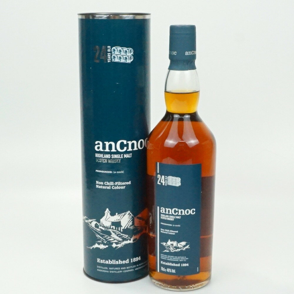 ancnoc 24年　アンノック　シングルモルト　スコットランド　スコッチウイスキー　アルコール度数46度　容量700ml　酒　未開栓　【中古】